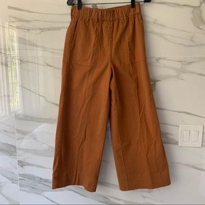 j crew mustard wide leg pants, NWT